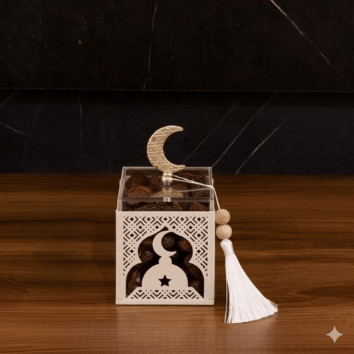 وعاء تقديم أنيق بتصميم رمضاني ناعم، مثالية لتقديم...