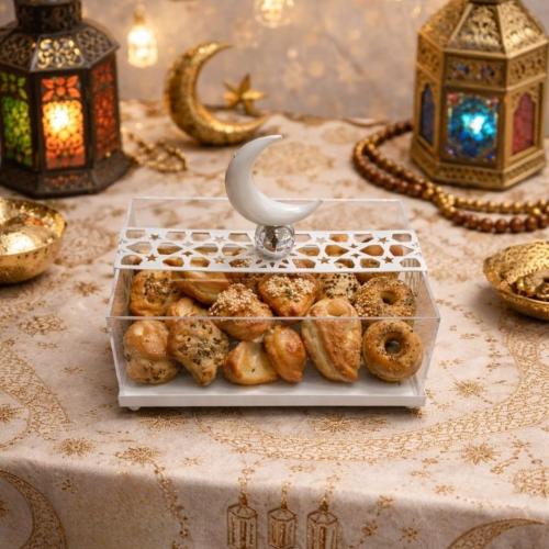 بوكس ضيافة | أكريليك مربع 20x20 سم بغطاء ومسكة هلا...