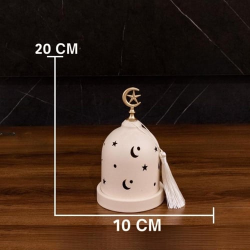 مبخرة رمضانية عصرية بنقوش الهلال والنجوم مع شرابة...