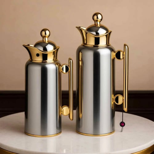 طقم ترامس جديد بتصميم عصري كروم مذهب