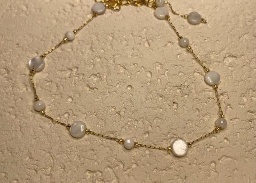 خلخال ذهبي مع دوائر بالون الصدفي (0016)