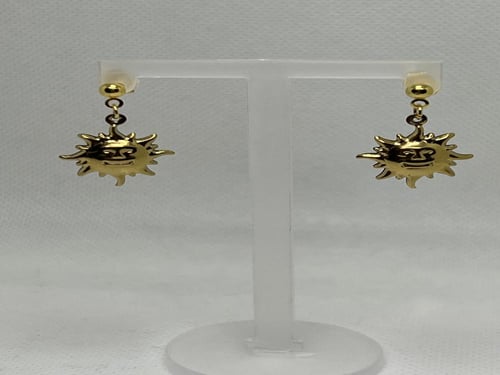 حلق ذهبي شكل شمس (006)