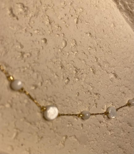 خلخال ذهبي مع دوائر بالون الصدفي (0016)