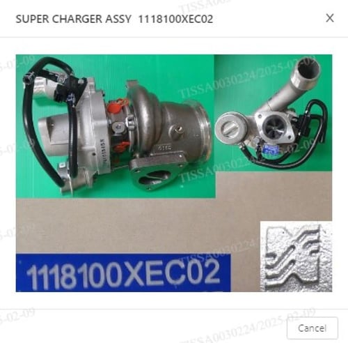 تيربو تشارجر H9 هافال - 1118100XEC02