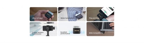 ميكروفون لاسلكي احترافي تايب سي BOYA BY-M1V Lavali...