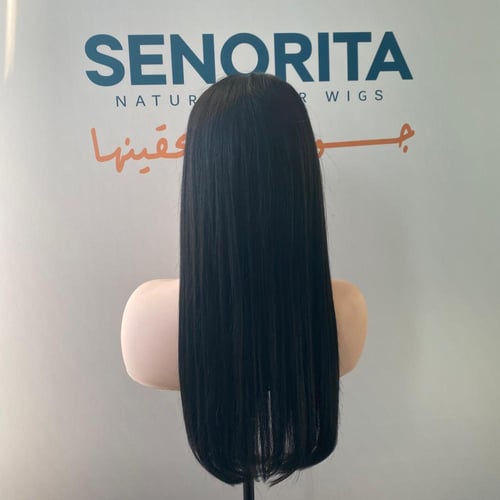 باروكة شعر طبيعي 22 انش جذور اماميه فروه حرير