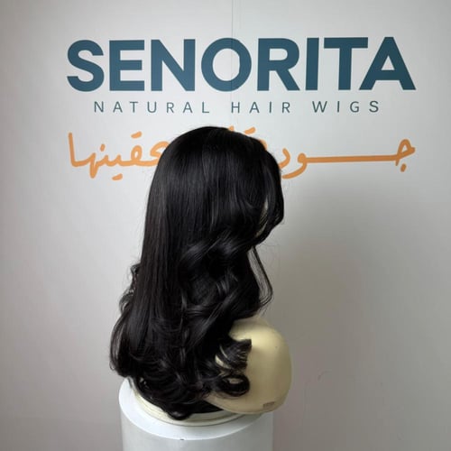 باروكة شعر طبيعي 20 انش جذور كامله فروه دانتيل