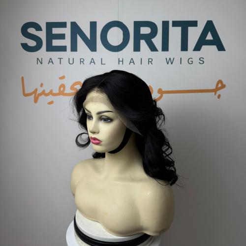 باروكة شعر طبيعي 16 انش جذور كامله فروه دانتيل