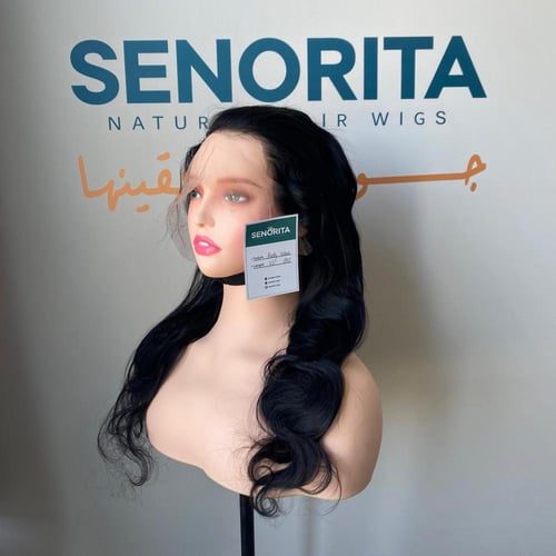 باروكة شعر طبيعي 22 انش جذور اماميه فروه حرير