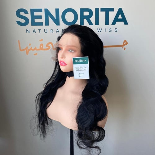 باروكة شعر طبيعي 26 انش جذور اماميه فروه حرير