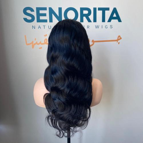 باروكة شعر طبيعي 22 انش جذور اماميه فروه حرير