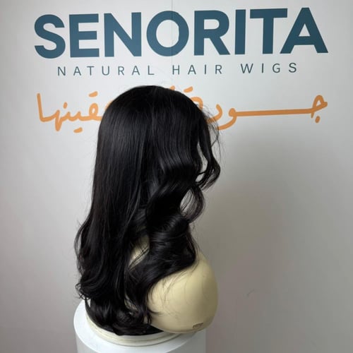 باروكة شعر طبيعي 18 انش جذور كامله فروه دانتيل