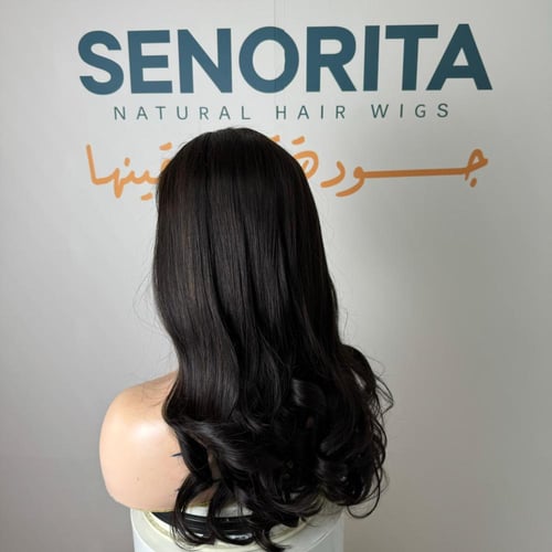 باروكة شعر طبيعي 20 انش جذور اماميه فروه حرير