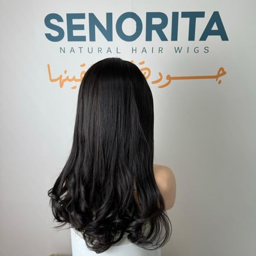 باروكة شعر طبيعي 22 انش جذور كامله فروه حرير ِ