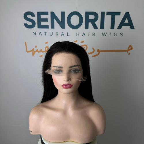 باروكة شعر طبيعي 18 انش جذور كامله فروه حرير ِ