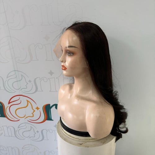 باروكة شعر طبيعي 24 انش جذور اماميه فروه دانتيل