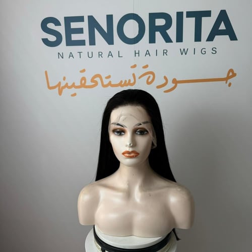 باروكة شعر طبيعي 22 انش جذور كامله فروه دانتيل