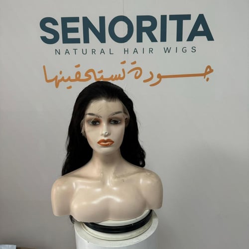 باروكة شعر طبيعي 22 انش جذور كامله فروه دانتيل