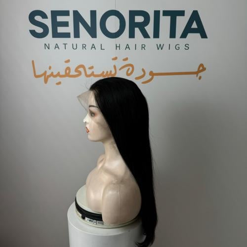 باروكة شعر طبيعي 24 انش جذور اماميه فروه حرير