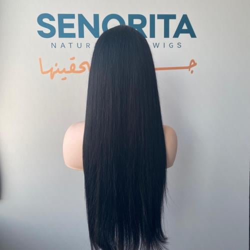 باروكة شعر طبيعي 30 انش جذور اماميه فروه دانتيل