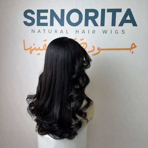 باروكة شعر طبيعي 22 انش جذور اماميه فروه حرير