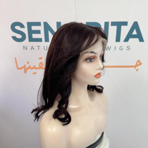 باروكه شعر طبيعي 12 انش جذور كامله فروه حرير