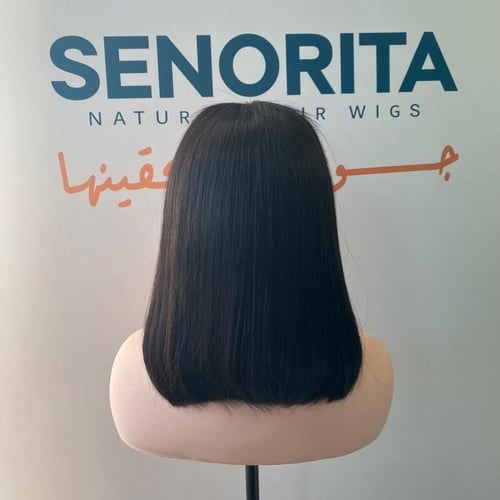 باروكة شعر طبيعي 12 انش جذور كامله فروه حرير