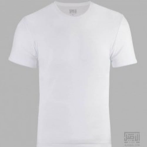 6 فنايل رجالى نصف كم دائرى الأصيل