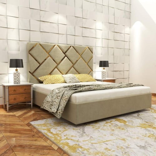 سرير المربعات المائله