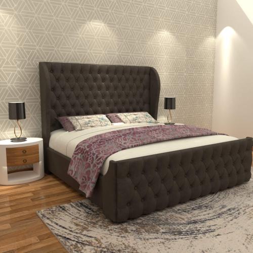 سرير بديكور اضافي