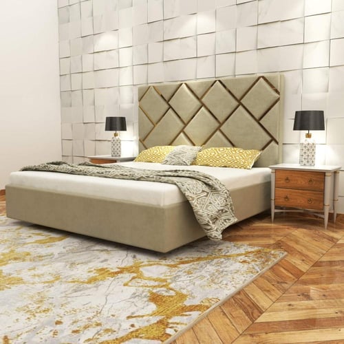 سرير المربعات المائله