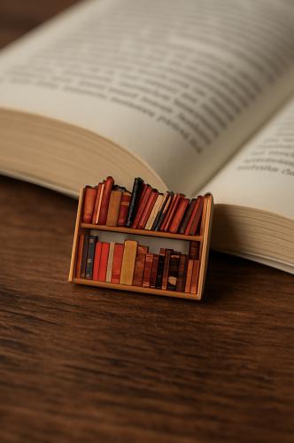 بروش اكريلك على شكل رفوف كتب