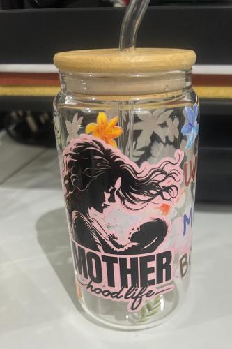 كوب زجاجي - لكل أم