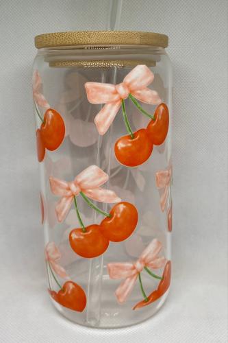 كوب زجاجي - الكرز