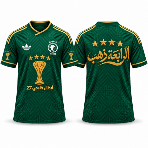 قميص المنتخب السعودي أبطال خليجي 27 – إصدار خاص أخضر