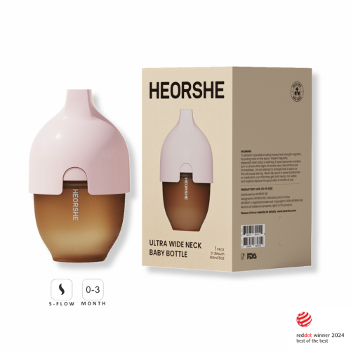 رضاعة heorshe سيلكون 160 مل بحجم صغيرلون وردي