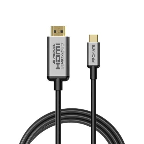 كيبل تايب سي اتش دي 1.8 متر 4k -اسود promate HDLin...