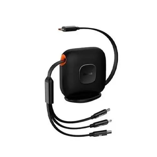 كيبل تايب سي بكرة ب 3 اسلاك مدمجه تايب سي-لايتنج-م...