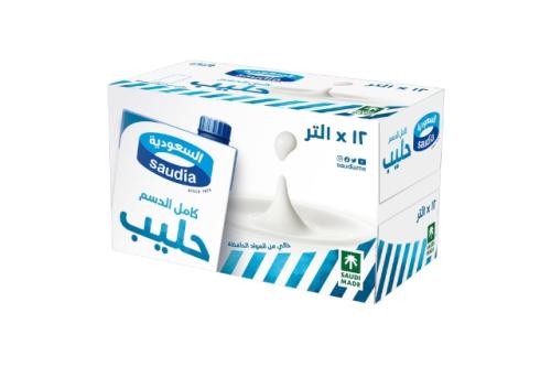 حليب السعودية كامل الدسم 1 لتر *12