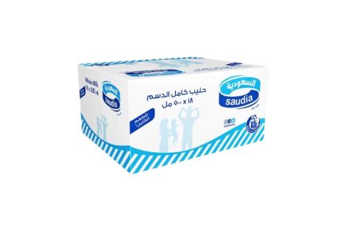 حليب السعودية كامل الدسم 500 مل *18