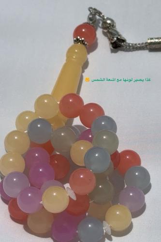 سبحة بكلايت لؤلؤي يتغير مع الشمس الى مجموعة الوان...