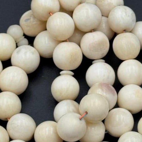 سبحة عظم نعام خيطين ملونة تمليكة