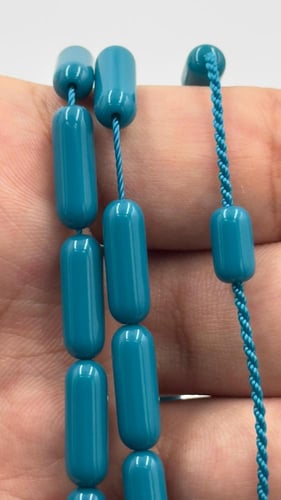 سبحة بكلايت قصة صنوبري لون تركواز - تمليكة