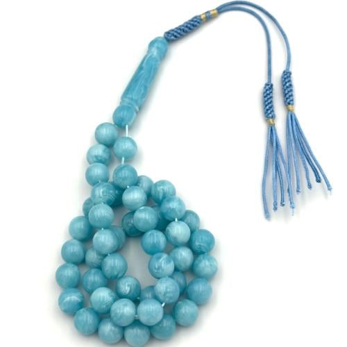 سبحة بكلايت لون سماوي فاتح مموج - كركوشة