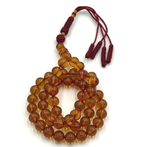 سبحة زعفران لون عسلي فاتح