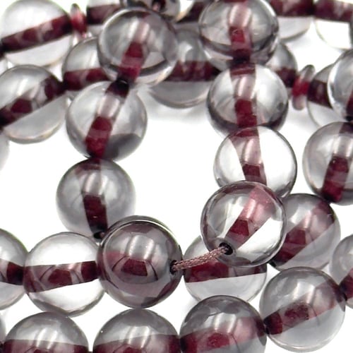 سبحة بكلايت لون اسود خيط عنابي - كركوشة