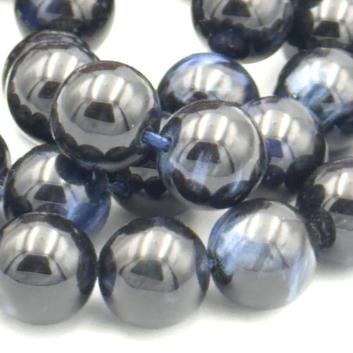 سبحة بكلايت لون كحلي مموج - طربزونة معدن