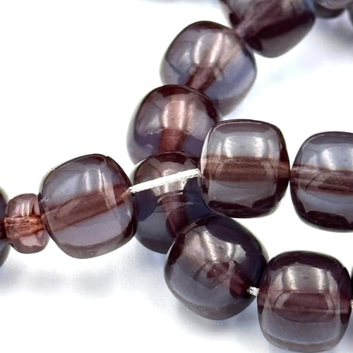 سبحة زعفران لون الحرباء تركواز مع بني - قصة برميلي