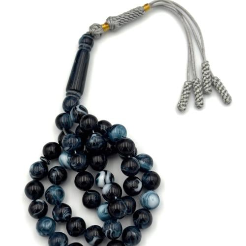 سبحة بكلايت لون ازرق مموج- كركوشة