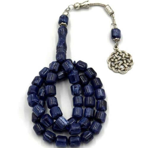 سبحة بكلايت لون كحلي مموج قصة برميلي - طربزونة معد...